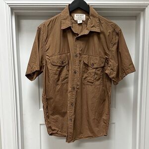 Filson Men's Tan Casual Button Down Shirt